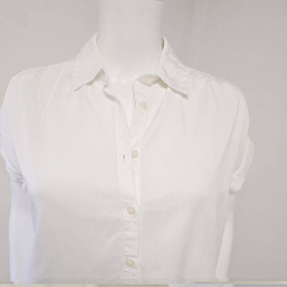 Quince Shirt Size XS Vintage Wash Tencel Camp Shirt Short Sleeve Button Up NWT - Picture 4 of 9